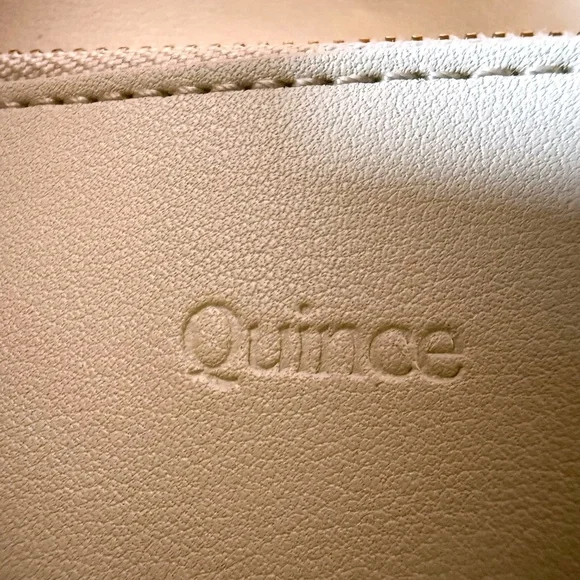 Quince Italian Leather Wallet Crossbody Purse Cream Minimalist Handbag - Picture 11 of 11
